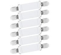 Lusofie 6 Pièces Clip de Pull Clip Élastique pour Vêtement Clip de Gants Clip de Bretelle Clip de Mitaines Clip de Cordon de Serrage Clip de Chemise Robe pour Femme (Blanc)