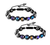 Lusofie Bracelet d'humeur à changement de couleur, cadeau réglable pour | Les perles scintillantes changent de couleur avec la chaleur du corps. Excellent cadeau de Noël, cadeau de Noël pour