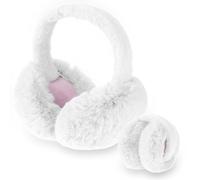 Lusofie Cache Oreilles Femme en Fourrure Artificielle Cache Oreille Chauds d'Hiver Mignon en Peluche Protege Oreille Chauds Cache Oreilles d'Hiver Femme (Blanc)