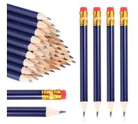 Lusofie Lot de 48 mini crayons de golf avec gommes, demi-crayons HB graphite pour étudiants, designers, architectes, école, bureau (bleu foncé)