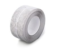 Lusofie Ruban de Calfeutrage Etanche 1,5 Pouces x 10,5 Pieds Bande de Calfeutrage Pour Cuisine Salle de Bain Ruban D'étanchéité en PVC Pour Evier Cuisine Toilettes Baignoire (Marbre Gris)