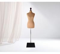 LUSORIA - Mannequin de couture - Buste de couture féminin - Pied beige / noir (XL 42/44)