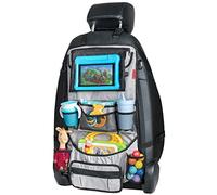 Lusso Gear Organisateur de Voiture pour Siège Arrière Robuste Extra Large pour la Protection, Coins Affaissés et Renforcés, Protège la Banquette Arrière, 12 Compartiments de Rangement (Gris)