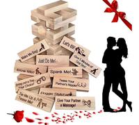 Lust Tower, jeu pour adultes, jeu de 48 pièces super coquin tour de bloc, jeux de couples pour adultes, jeu de blocs empilables de la Saint-Valentin, jeu de blocs en bois pour adultes