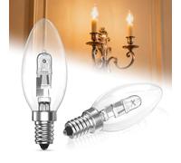 Lustaled E14 Ampoules Bougie Blanc Chaud 2700K 80W C35 SES Ampoule E14 Petite Vis Dimmable 660LM AC 220-240V pour Plafonnier, Lampe de Table, Lampe d'appoint, Lampadaire, Chandelier- 2Pièces