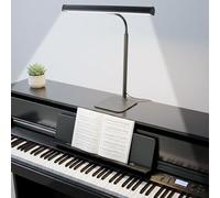Lustaled Lampe pour Piano, Lumière LED pour Piano Droit et à Queue, Lampe de Bureau avec Col Flexible Orientable, Lumière pour Partition avec Port USB, 3 Températures de Couleur et 10 Niveaux de Lumin