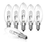 Lustaled Lot de 6 Ampoules 80 W E14 à Intensité Variable Blanc Chaud 2700 K SES C35 Petite vis en Verre Transparent AC220-240 V pour Lampes de Plafond, Lampes Tactiles