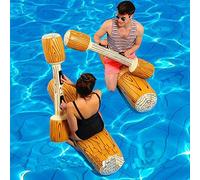 LUSTERMOON Lot de 4 Jouets Aquatiques gonflables flottants pour Adultes et Enfants avec poutres de Combat gonflables pour Adultes et Enfants, Jeux de Sports Nautiques, Jeux de Natation, Jouets de