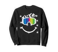 Lustig Berge Sonnenbrillen Sports d'hiver Snowboarden Skifahren Sweatshirt