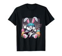 Lustig Cool Ostern Hase Geschenk Heavy Metal Bunny Guitarre T-Shirt