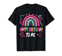 lustig Spruch Joyeux anniversaire Regenbogen Self Love Herz T-Shirt