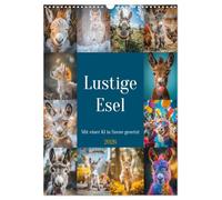 Lustige Esel (Wandkalender 2026 DIN A3 hoch), CALVENDO Monatskalender: Von ihren eigenwilligen Charakterzügen bis hin zu ihren lustigen Gewohnheiten ... Begleiter und einer Quelle der Freude macht.
