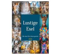 Lustige Esel (Wandkalender 2026 DIN A4 hoch), CALVENDO Monatskalender: Von ihren eigenwilligen Charakterzügen bis hin zu ihren lustigen Gewohnheiten ... Begleiter und einer Quelle der Freude macht.
