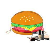 Lustige Handtasche - Hamburger Tasche | Niedliche Schulterhandtasche für Reisen, Schule, Einkaufen, Arbeit, Freizeit, Alltag, Kunstleder, Unisexe, Bœuf, 1 Stück, Burger, verwijzen naar de beschrijving