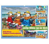 Lustige Möwen von der Küste (Wandkalender 2027 DIN A2 quer), CALVENDO Monatskalender: Freche Küstenmöwen mit großem Schnabel und noch größerem Humor: ... und bringen jede Meeresbrise zum Lachen.