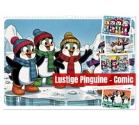 Lustige Pinguine - Comic (Wandkalender 2027 DIN A3 quer), CALVENDO Monatskalender: Ein humorvoller Comic für alle, die kalte Flossen, warmes Herz und viel Spaß lieben.