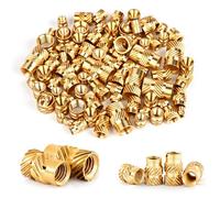 LustLocke Insert Fileté Metal Set 200 Pièces, M3 Inserts Pour Impression 3D En Laiton Sans Plomb, Ecrou A Sertir De Haute Qualité Pour Plastique et Réparation Automobile, Filet Rapporté Durable