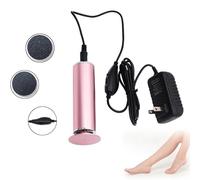 LustraGlow Feather 5 Pro, Rotatable Electronic Foot Callus Remover, Foot Callus Remover Tool Electric for Home & Nail Salon with 60 pcs Sandpaper Disk (Pink)