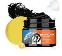 Lustrant Pneus De Voiture, Pâte Nettoyante Puissante 50 g, Crème De Restauration Noire Pour Pneus Voiture, Pour Entretien Restauration Rénovation Et Détaillage Des Automobiles Camions Et
