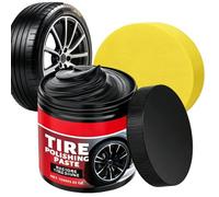 Lustrant Pneus Voiture | Pâte Longue Durée 100g | Rénovateur de pneus avec éponge incluse | Pour Une Brillance Et Rénovation Longue Durée Des Plastiques Et Garnitures Extérieures De Voiture, Camion, S