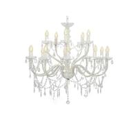 Vidaxl Lustre 2 Couches Blanc 15 Ampoules E14 Blanc