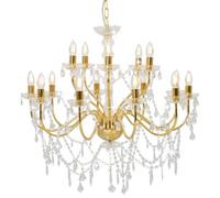 Lustre 2 Couches Plafonnier Luminaire Lampe Suspendue Eclairage Salon vidaXL