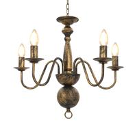 Lustre 5 Ampoules Lampe Suspendue Lustre Luminaire Eclairage Salon vidaXL
