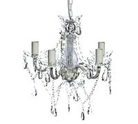vidaXL Lustre en cristal transparent 240309 – Luminaire pour salon et chambre