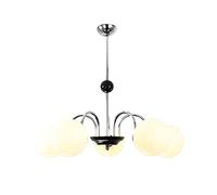 Lustre 5 lumières Style Industriel Moderne du Milieu du siècle, luminaire Suspendu Vintage pour Chambre à Coucher, Salon, Cuisine - Chrome 5