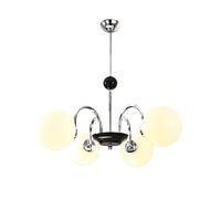 Lustre 5 lumières Style Industriel Moderne du Milieu du siècle, luminaire Suspendu Vintage pour Chambre à Coucher, Salon, Cuisine - Chrome 5