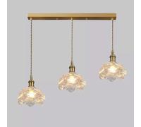 Lustre à 3 Lampes suspendues en Verre Laiteux, Long Bouquet de Roses, éclairage pour Cage d'escalier, Style Vintage du Milieu du siècle, Lampe de Plafond Moderne, pour Salle à mang