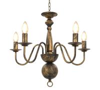 vidaXL Lustre 5 Ampoules Lampe Suspendue Lustre Luminaire Eclairage Intérieur Salon Salle de Séjour Salle à Manger Chambre à 281615
