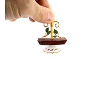 Lustre à bascule pour maison de poupée et dioramas, peint à la main avec micro-lampe blanc chaud - DH10