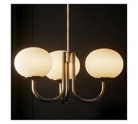 Lustre à Boules de Verre Rose de Style Vintage français, luminaire décoratif d'intérieur créatif pour Salon, Chambre à Coucher, Chambre d'enfant, Suspension Moderne(White,3 Heads)