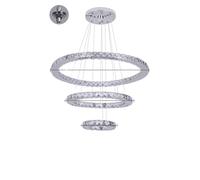 Lustre à cristaux LED, design moderne, éclairage intérieur, D20x40x60cm, blanc froid
