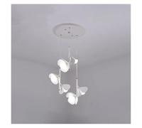 Lustre à Fleurs d'art Moderne, Lampe de Chambre à Coucher, Lustre de Salon, luminaires décoratifs, éclairage Moderne(White,6heads)