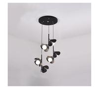 Lustre à Fleurs d'art Moderne, Lampe de Chambre à Coucher, Lustre de Salon, luminaires décoratifs, éclairage Moderne(Black,6heads)
