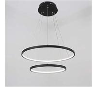 Lustre à LED à 2 Anneaux, idéal pour Un éclairage Circulaire, Un Restaurant, Un Club, Une Entreprise ou Un Style Vintage