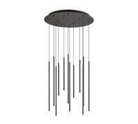 Lustre À LED Design Moderne Noir pour Salon Et Pièce DL1654