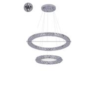 Lustre à LED en cristal, design moderne, éclairage intérieur, D30x50cm, blanc chaud