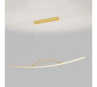 Lustre à LED moderne Dimmable Chandelier Milmalist Metal Strip Lampe pendente Nordic Nordic Home Table de la maison en suspension Plafond réglable intérieur Light Light Black Or, Lumière suspendue