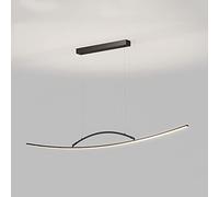 Lustre à LED moderne Dimmable Chandelier Milmalist Metal Strip Lampe pendente Nordic Nordic Home Table de la maison en suspension Plafond réglable intérieur Light Light Black Or, Lumière suspendue