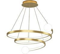 Lustre à LED spiralé avec éclairage à intensité Variable, luminaire encastré au Plafond, Suspension Ronde pour Chambre et Salle de Bain, luminaires pour Bureau, escalier et Restaurant, Robin
