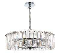 Lustre à Manger Verre Cristal Salon Ø51 ,7 CM E14 Pendelleuchte Cuisine