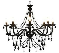 vidaXL Lustre à perles 8 ampoules – Lampe suspendue pour salon et chambre