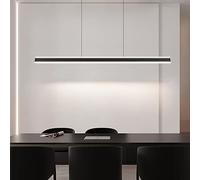 Lustre à suspension LED moderne pour salle à manger à intensité variable avec télécommande, plafonnier à hauteur réglable, idéal pour la cuisine, le bureau, le salon, le couloir, la salle de bain.