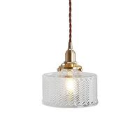 Lustre à Une tête avec Source Lumineuse E27, Suspension en Verre métallique de Style Simple, Abat-Jour en Verre à la personnalité créative, plafonnier encastré