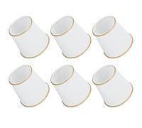 Lustre Abat-jour Couvercle de Lampe - Ensemble de 6, Petite Cloche Blanc Moderne Uno Fitter pour le Remplacement de la Suspension de Lustre au Sol