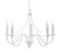 Sollux Lighting – Suspension MINERWA – 5 lampes E14 LED – design moderne loft blanc