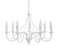 Lustre Acier Blanc E14 7 Minerwa